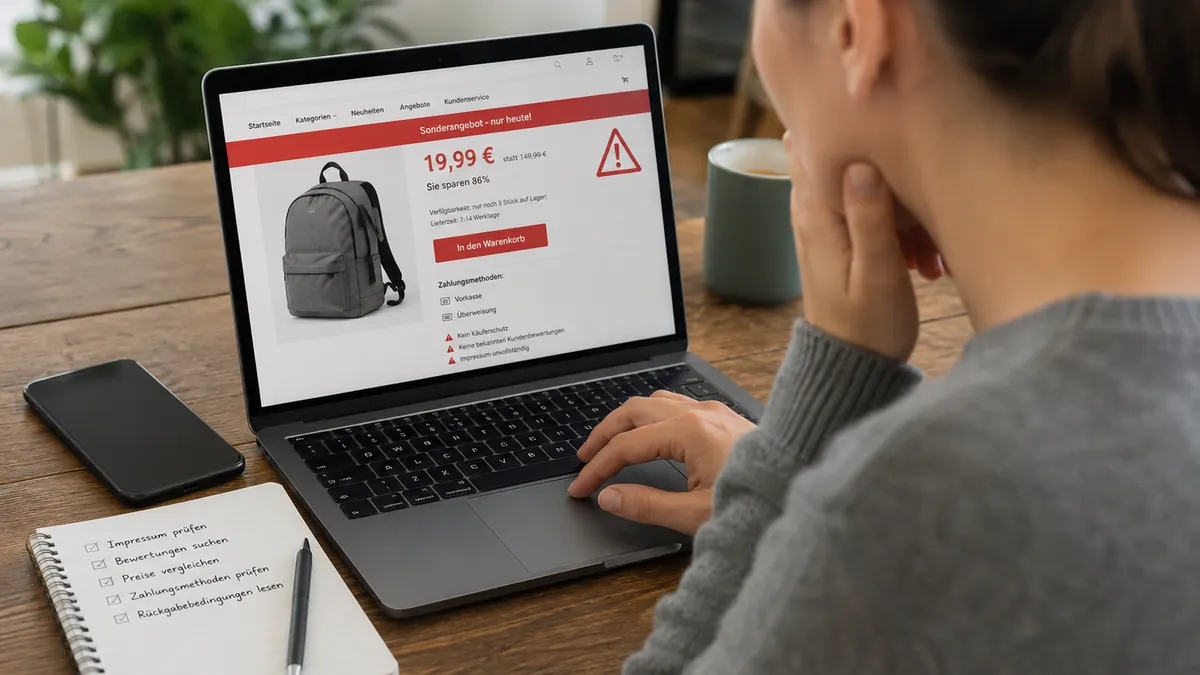 Foto zum Artikel: Fake-Shops erkennen: Warnsignale vor dem Online-Kauf